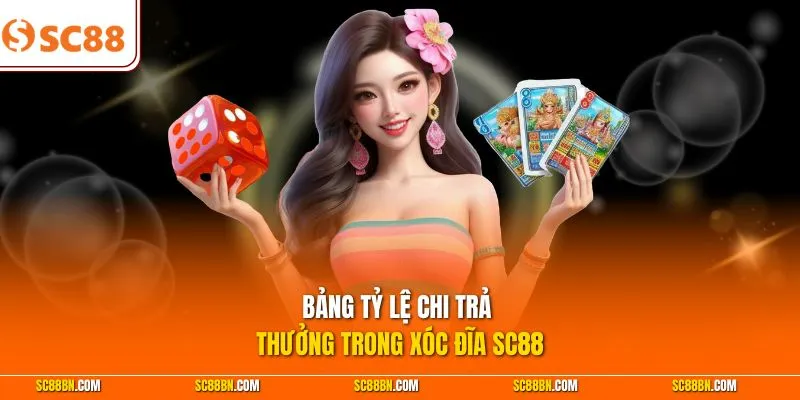 Bảng tỷ lệ chi trả thưởng trong Xóc Đĩa SC88